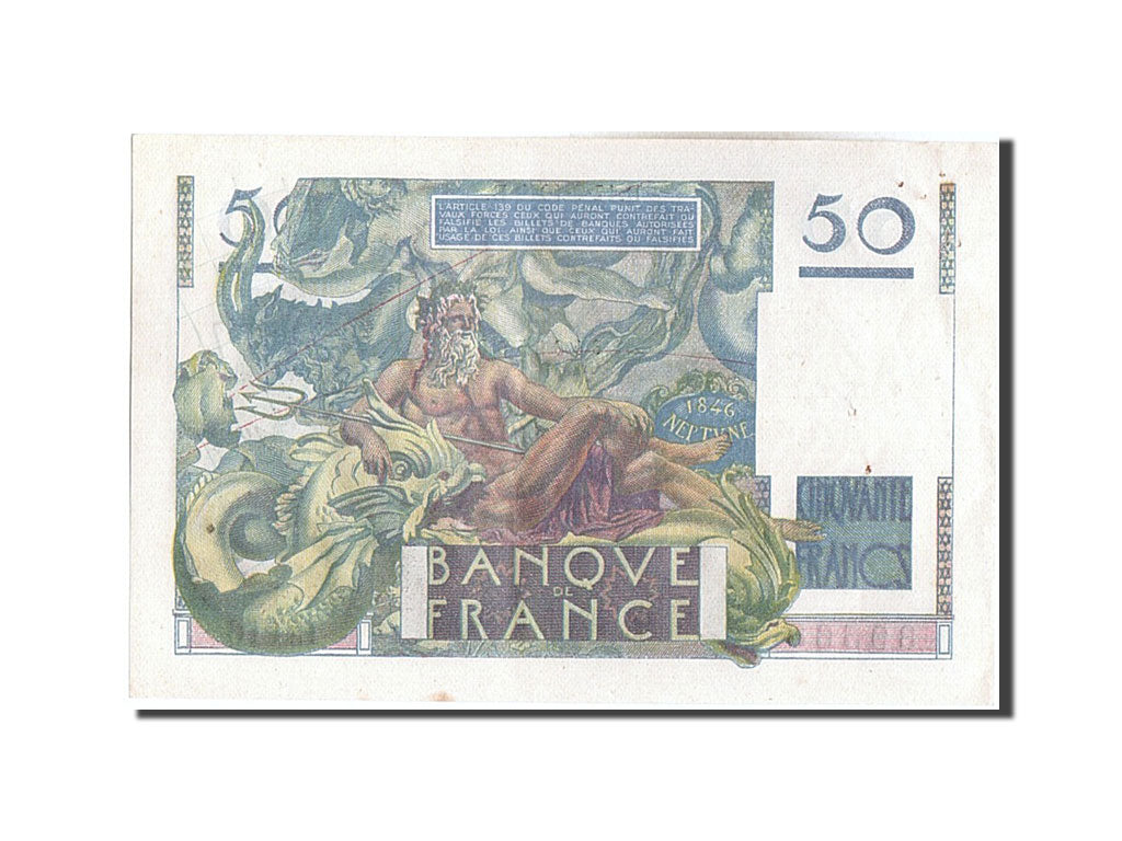 France, 50 Francs, 50 F 1946-1951 ''Le Verrier'', 1949, KM #127b, 1949-02-17,...
