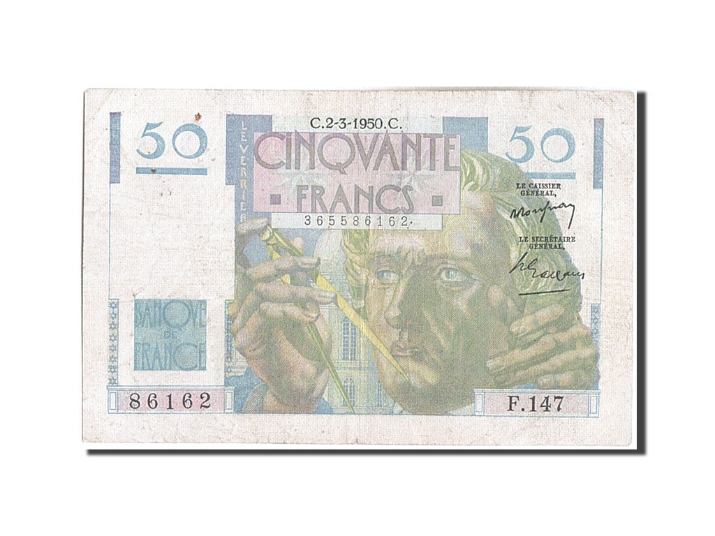 Billete, Francia, 50 Francs, 50 F 1946-1951 ''Le Verrier'', 1950, 1950-03-02