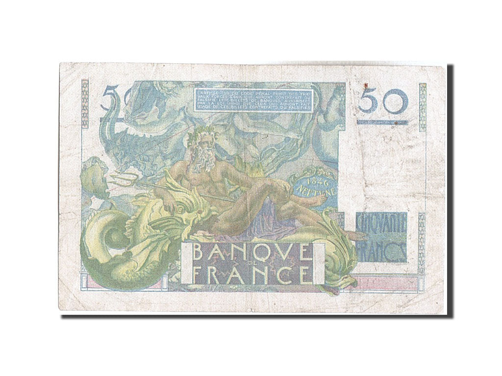 Billete, Francia, 50 Francs, 50 F 1946-1951 ''Le Verrier'', 1950, 1950-03-02