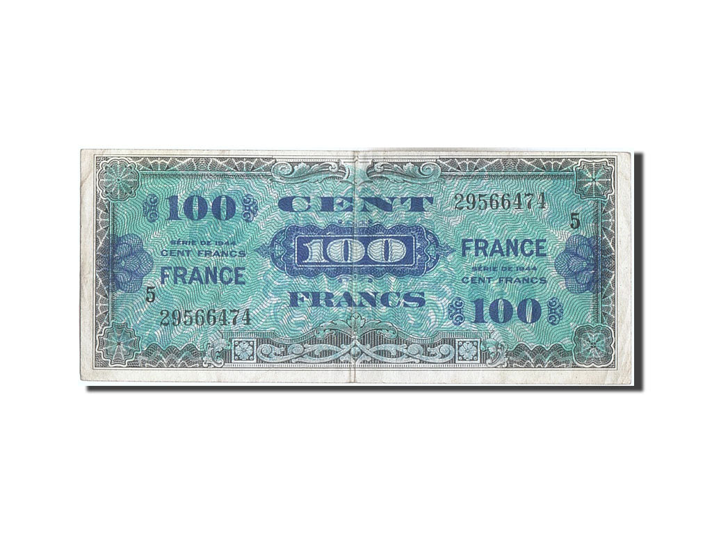 Banknote, France, 100 Francs, 1945 Verso France, 1944, EF(40-45)