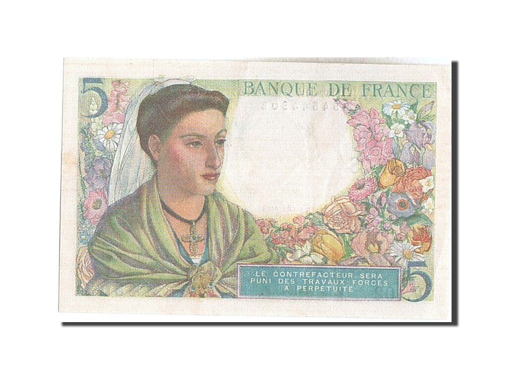 Francia, 5 Francs, 5 F 1943-1947 ''Berger'', 1943, KM:98a, 1943-12-23, MB+, F...