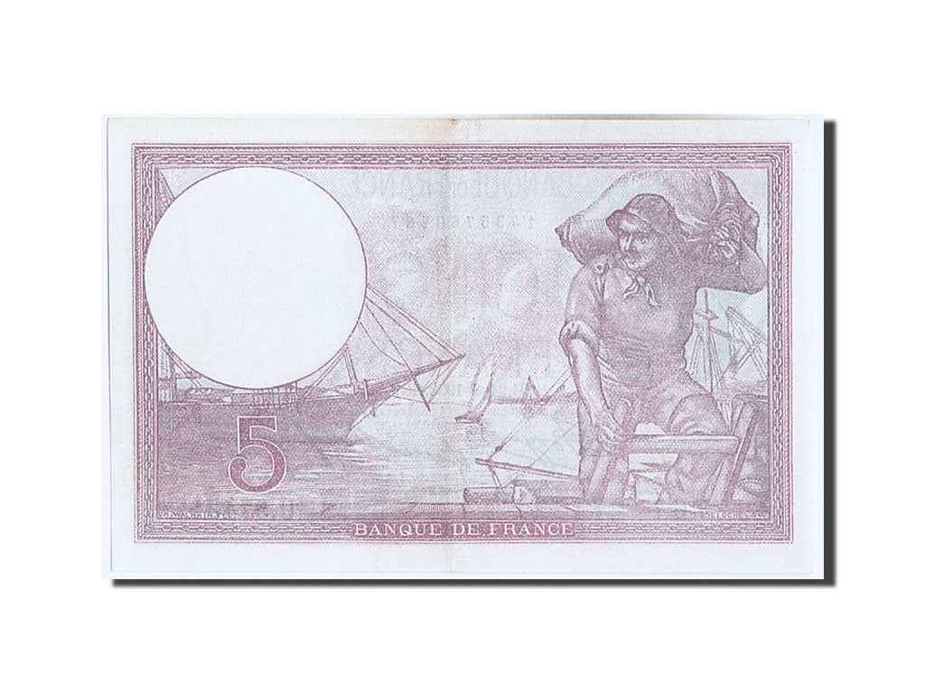Billete, Francia, 5 Francs, 5 F 1917-1940 ''Violet'', 1933, EBC, Fayette:3.17