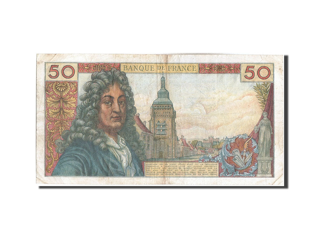 Francia, 50 Francs, 50 F 1962-1976 ''Racine'', 1968, KM:148c, 1968-10-03, MB,...