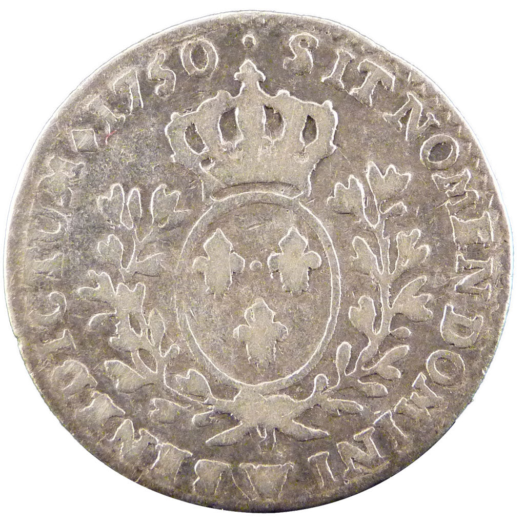 FRANCE, 1/10 Écu au bandeau, 1/10 Ecu, 1750, Lille, VF(20-25), Silver, Gadoury .