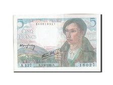 Banknote, France, 5 Francs, 5 F 1943-1947 ''Berger'', 1945, 1945-04-05