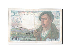 Banknote, France, 5 Francs, 5 F 1943-1947 ''Berger'', 1945, 1945-04-05