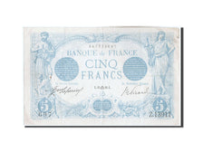 France, 50 Francs, 5 F 1912-1917 ''Bleu'', 1916, KM #85b, 1916-09-15,...