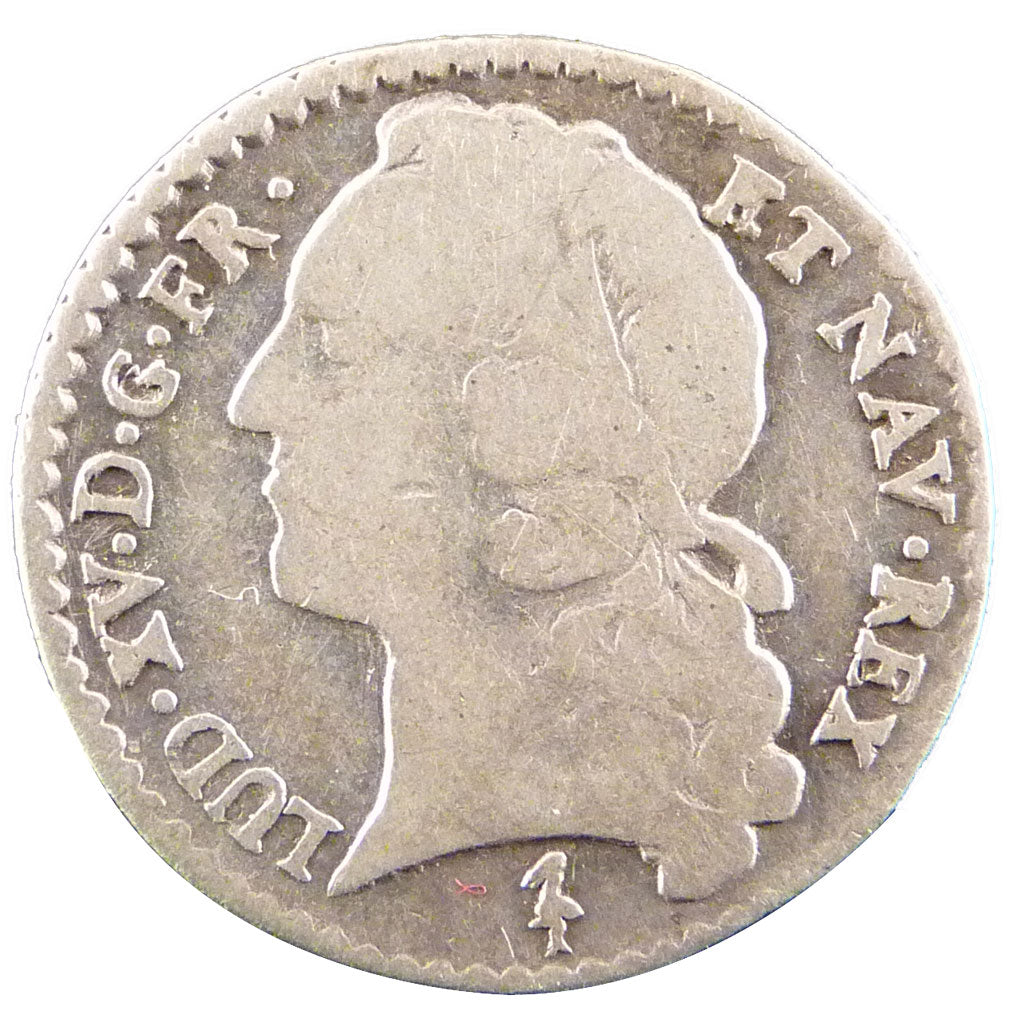 FRANCE, 1/20 Écu au bandeau (6 sols), 1/20 Ecu, 1748, Lille, VF(20-25), Silver, 