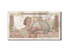 France, 10,000 Francs, 10 000 F 1945-1956 ''Génie Français'', 1951, KM #132d, VG