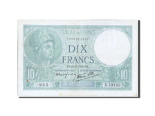 France, 10 Francs, 10 F 1916-1942 ''Minerve'', 1940, KM #84, 1940-11-21,...