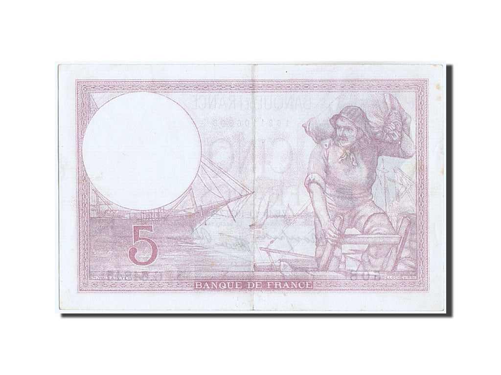 France, 5 Francs, 5 F 1917-1940 ''Violet'', 1939, KM #83, 1939-10-19,...