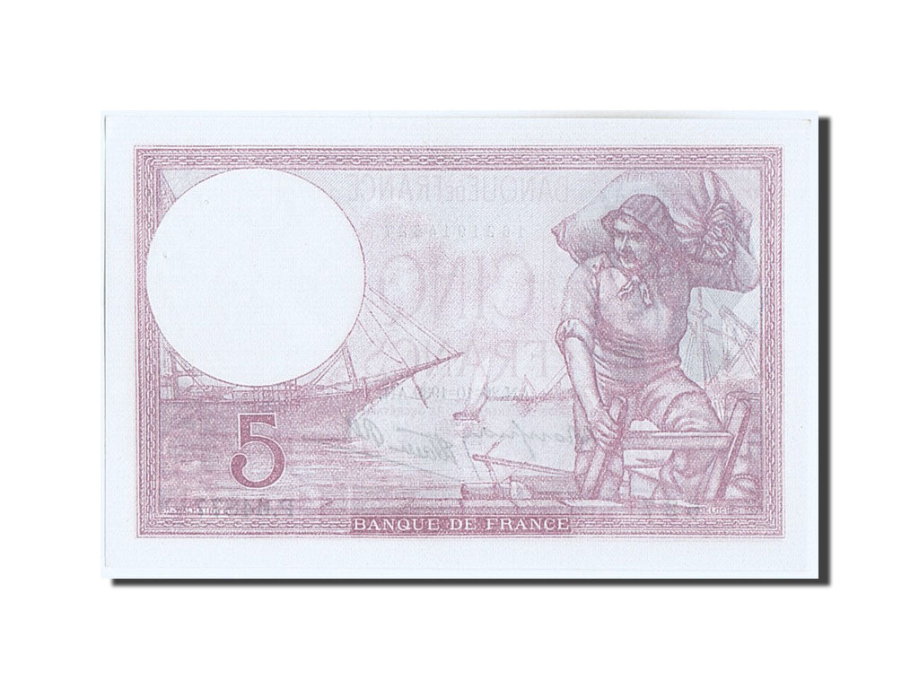 Billete, Francia, 5 Francs, 5 F 1917-1940 ''Violet'', 1939, 1939-10-26, EBC+