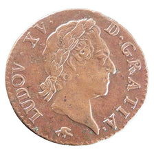 Moneda, Francia, Louis XV, Demi sol à la vieille tête, 1/2 Sol, 1771, Lyon