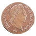 Monnaie, France, Louis XV, Demi sol à la vieille tête, 1/2 Sol, 1771, Lyon