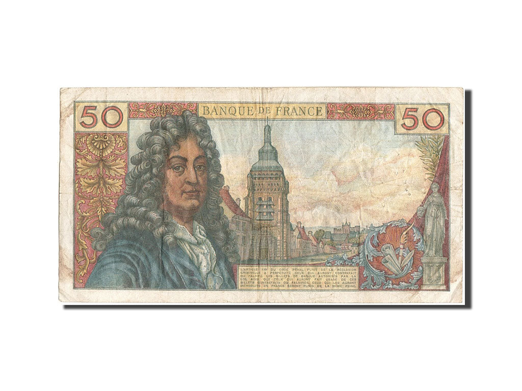 FRANCE, 50 Francs, 50 F 1962-1976 ''Racine'', 1971, KM:148d, 1971-06-03, VF(2...