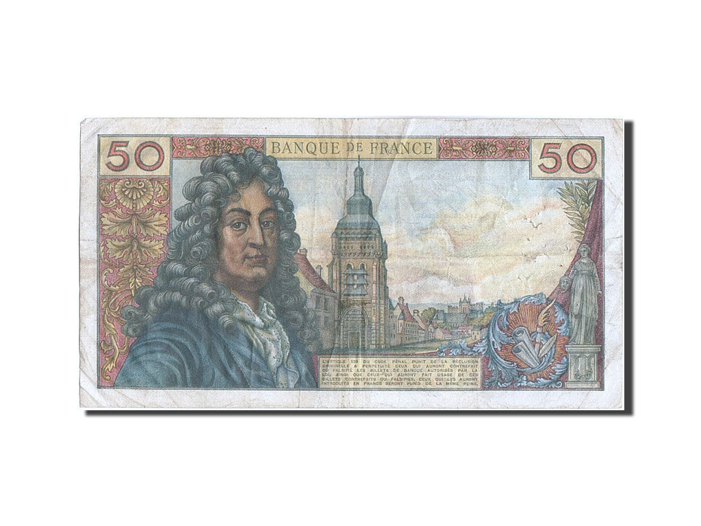 FRANCE, 50 Francs, 50 F 1962-1976 ''Racine'', 1971, KM:148d, 1971-06-03, VF(2...