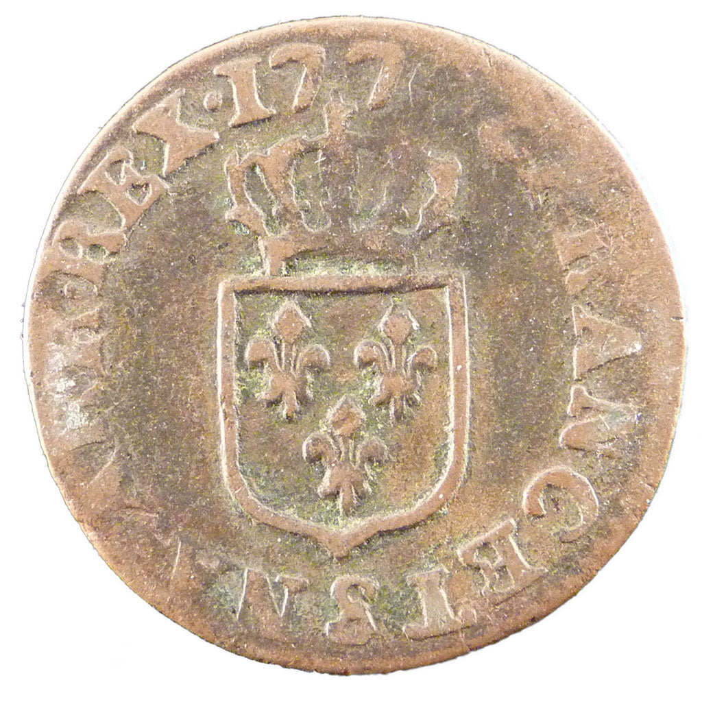 FRANCE, Liard à la vieille tête, Liard, 1770, Reims, VF(20-25), Copper, Gadoury 
