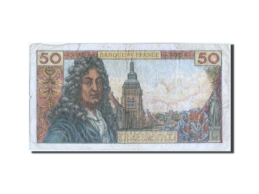 FRANCE, 50 Francs, 50 F 1962-1976 ''Racine'', 1974, KM:148d, 1974-09-05, VF(2...
