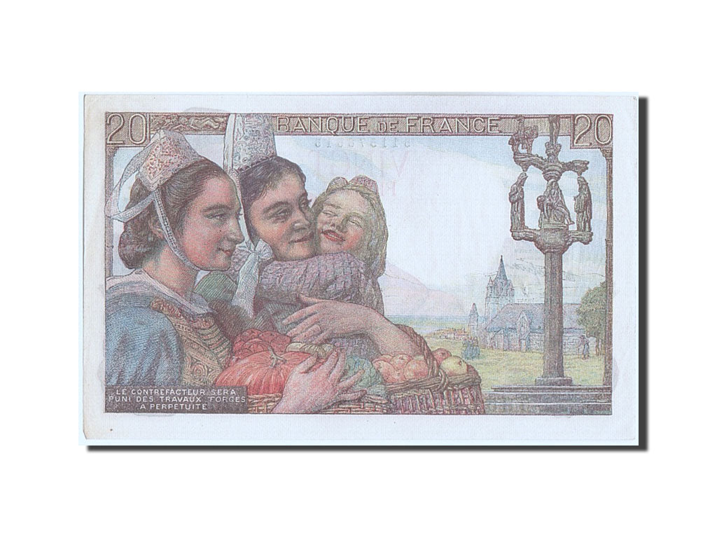 Banknote, France, 20 Francs, 20 F 1942-1950 ''Pêcheur'', 1949, 1949-03-10