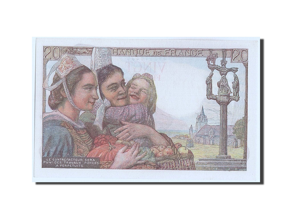 Banconote, Francia, 20 Francs, 20 F 1942-1950 ''Pêcheur'', 1949, 1949-03-10