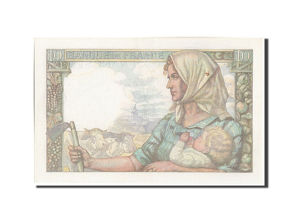 Billete, Francia, 10 Francs, 10 F 1941-1949 ''Mineur'', 1944, 1944-01-13, SC
