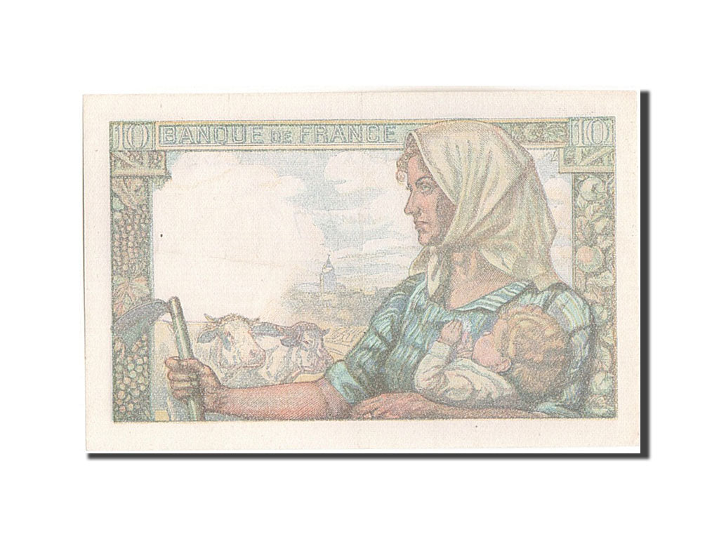 Banknote, France, 10 Francs, 10 F 1941-1949 ''Mineur'', 1949, 1949-03-10