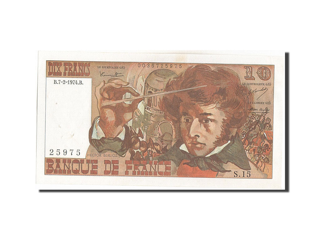 FRANCE, 10 Francs, 10 F 1972-1978 ''Berlioz'', 1974, KM:150a, 1974-02-07, AU(...