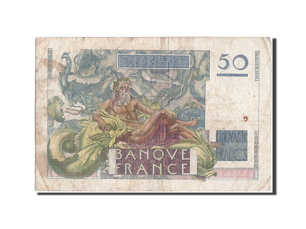 Francia, 50 Francs, 50 F 1946-1951 ''Le Verrier'', 1946, KM:127a, 1946-05-02,...