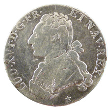 FRANCE, 1/5 Écu, 1/5 Ecu, 1788, Lille, VF(20-25), Silver, Gadoury #354, 5.70