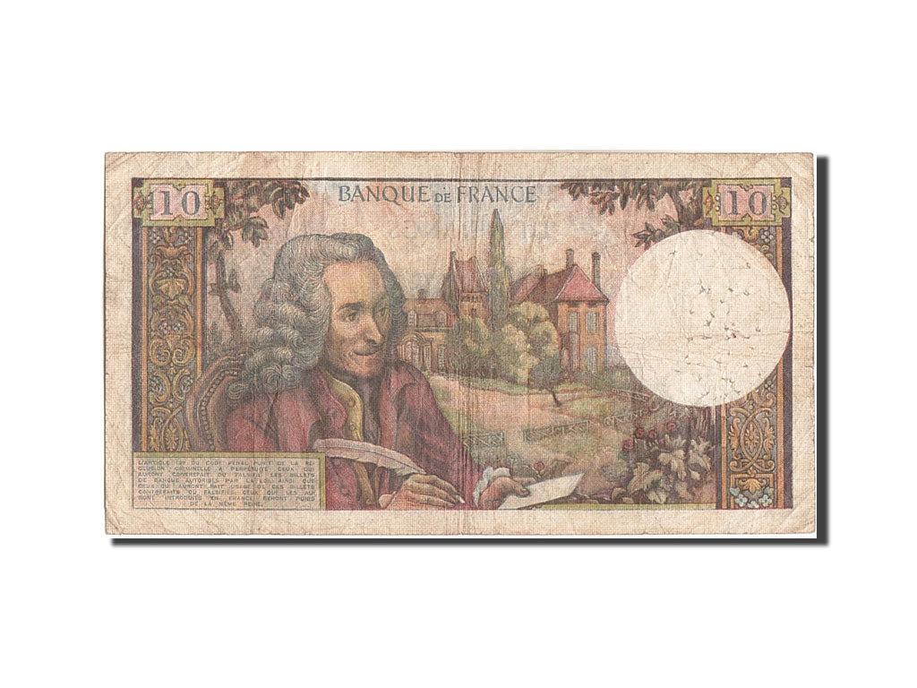 Banknote, France, 10 Francs, 10 F 1963-1973 ''Voltaire'', 1966, 1966-01-06