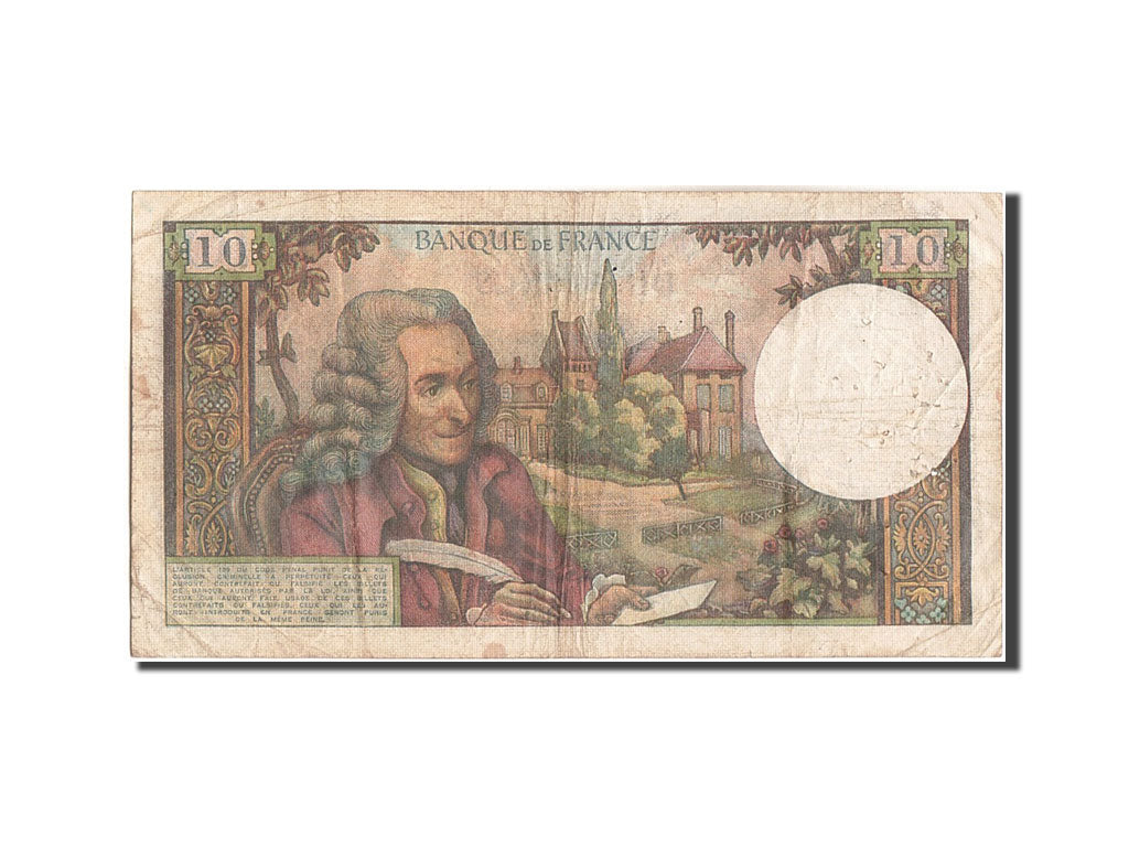 Banknote, France, 10 Francs, 10 F 1963-1973 ''Voltaire'', 1966, 1966-02-03