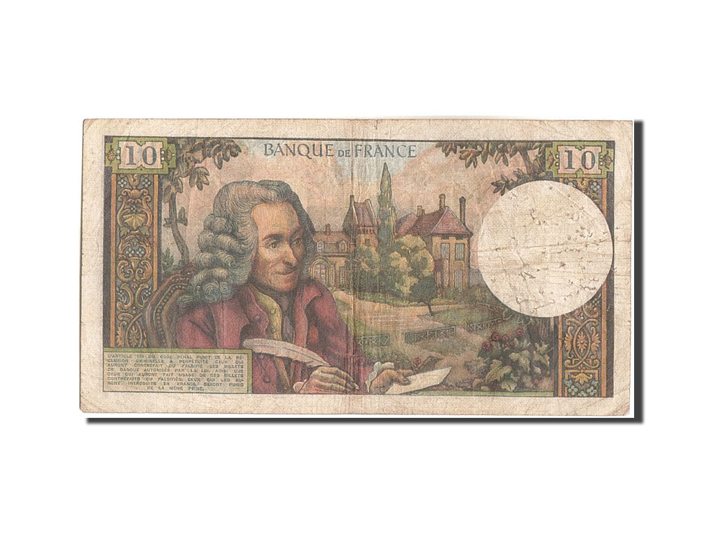 Billet, France, 10 Francs, 10 F 1963-1973 ''Voltaire'', 1966, 1966-03-03, TB