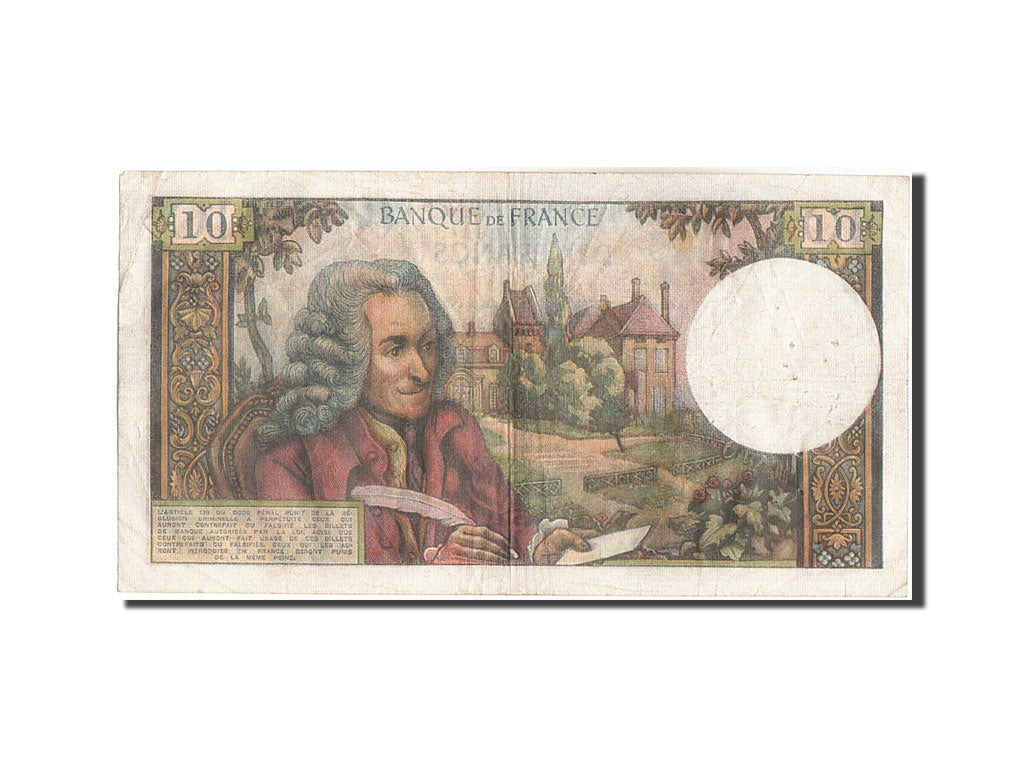 Francia, 10 Francs, 10 F 1963-1973 ''Voltaire'', 1967, KM:147b, 1967-03-02, M...