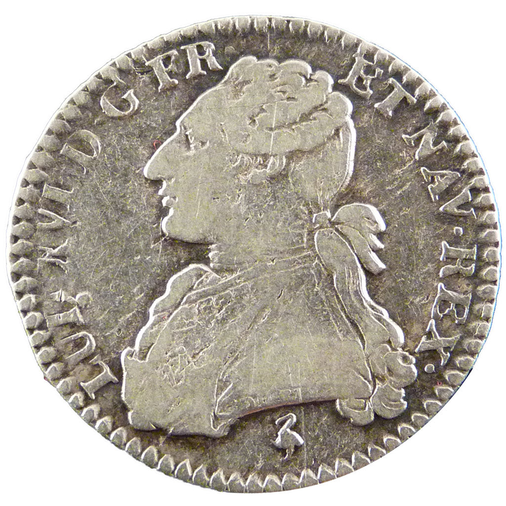 FRANCE, 1/10 Écu, 1/10 Ecu, 1777, Paris, VF(30-35), Silver, Gadoury #353, 3.00