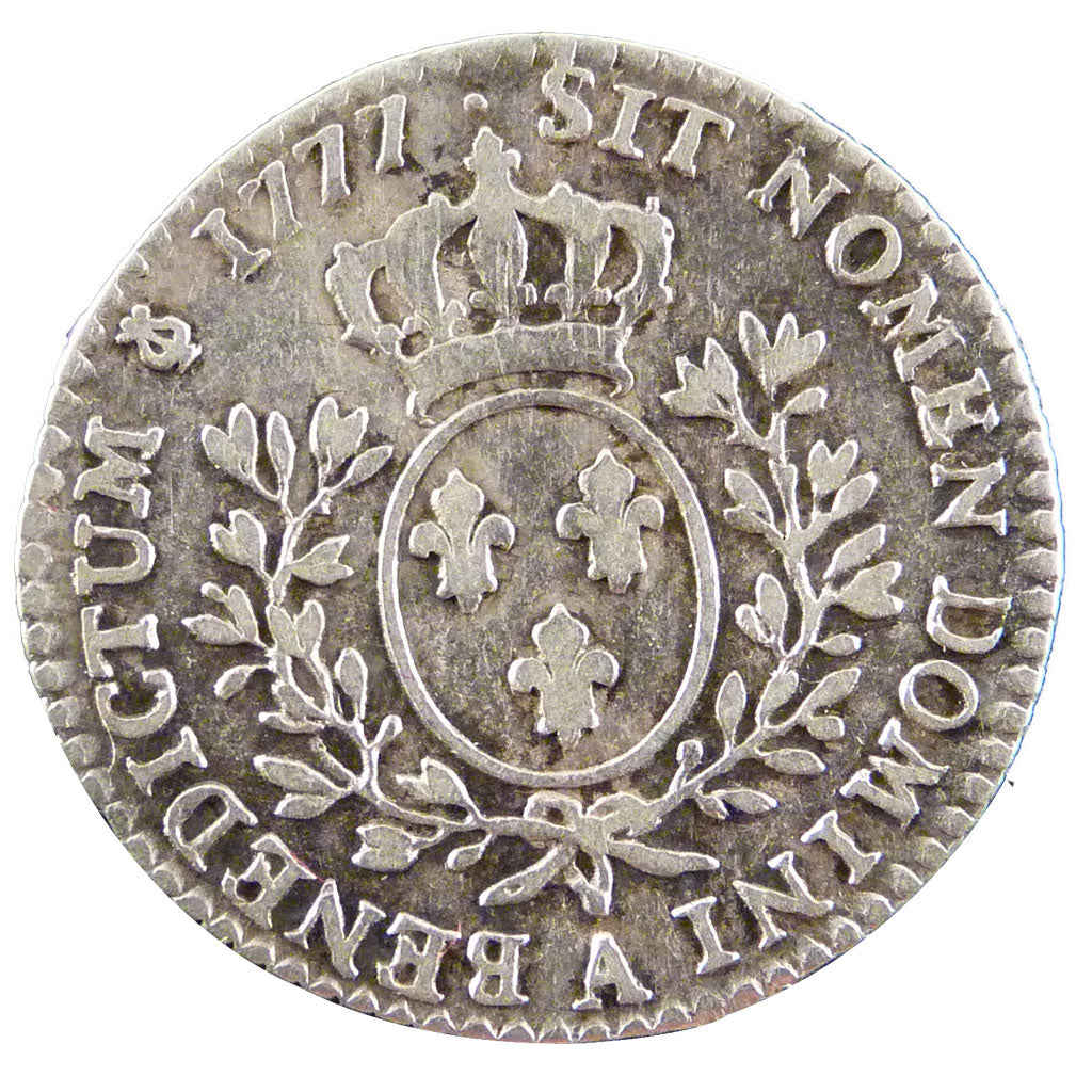 FRANCE, 1/10 Écu, 1/10 Ecu, 1777, Paris, VF(30-35), Silver, Gadoury #353, 3.00