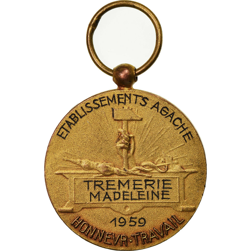 Frankreich, Honneur et Travail, Etablissements Agache, Medaille, 1959, Very Good