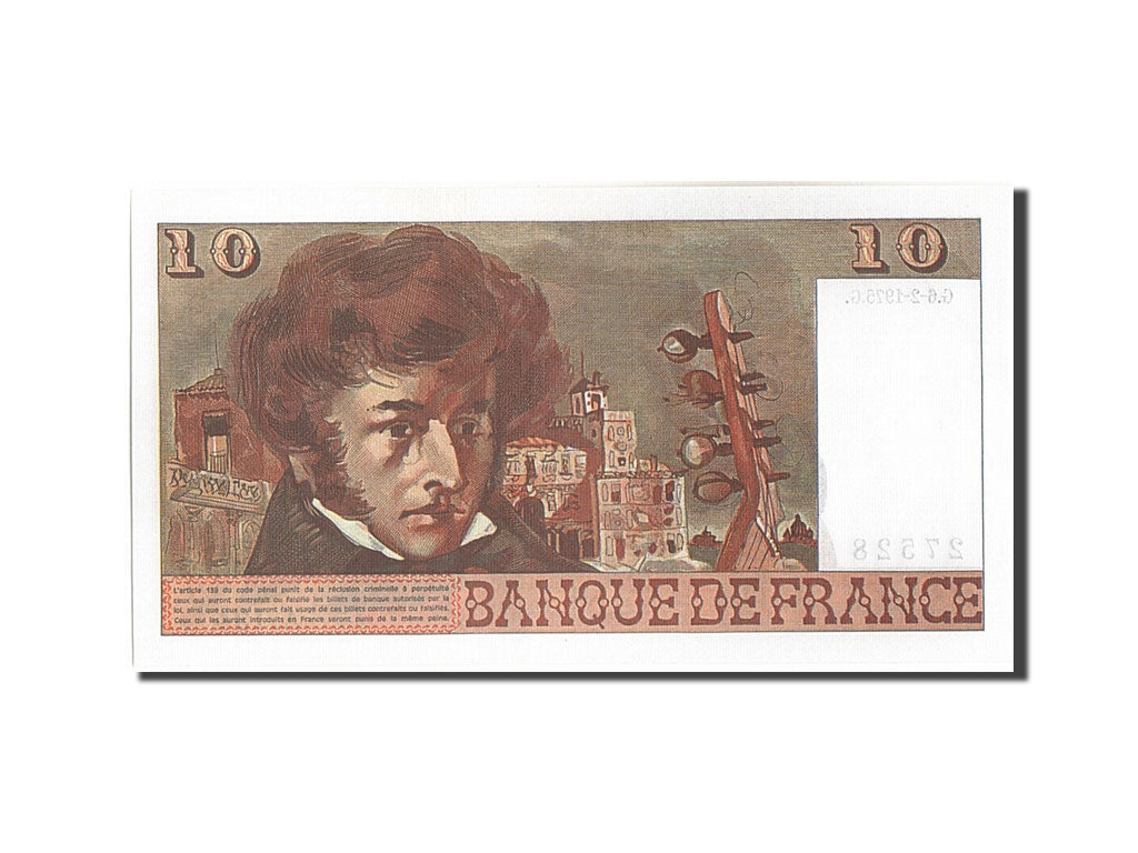FRANCE, 10 Francs, 10 F 1972-1978 ''Berlioz'', 1975, KM:150b, 1975-02-06, UNC...