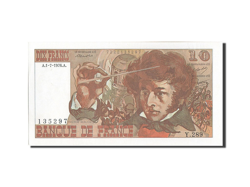 FRANCE, 10 Francs, 10 F 1972-1978 ''Berlioz'', 1976, KM:150c, 1976-07-01, AU(...