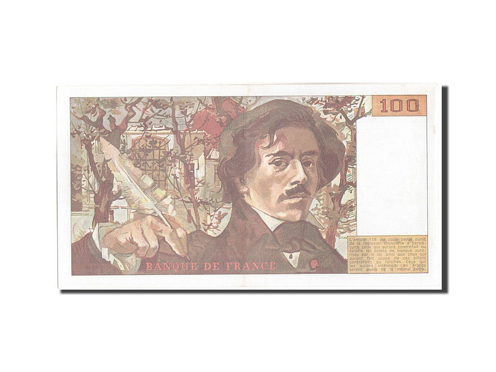 FRANCE, 100 Francs, 100 F 1978-1995 ''Delacroix'', 1989, KM:154d, 1989, SUP+,...