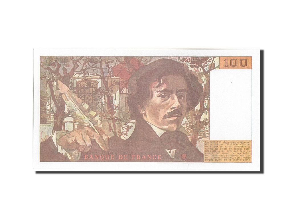FRANCE, 100 Francs, 100 F 1978-1995 ''Delacroix'', 1993, KM:154g, 1993, UNC(6...