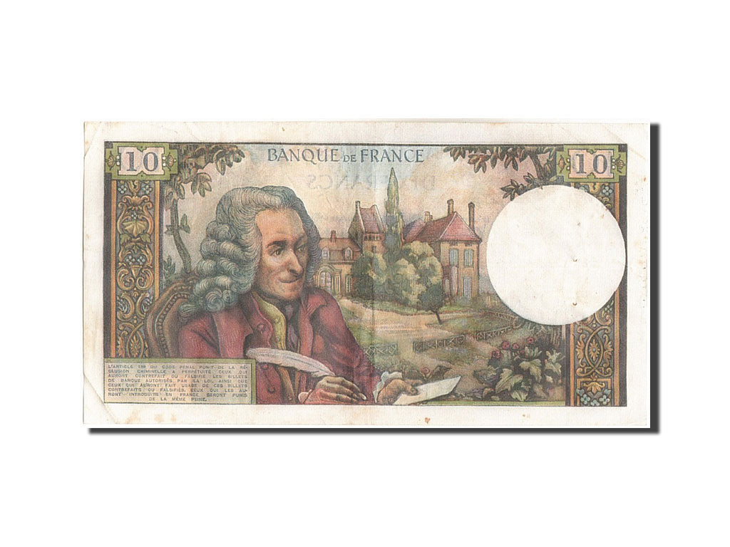 Billete, Francia, 10 Francs, 10 F 1963-1973 ''Voltaire'', 1967, 1967-04-06, MBC