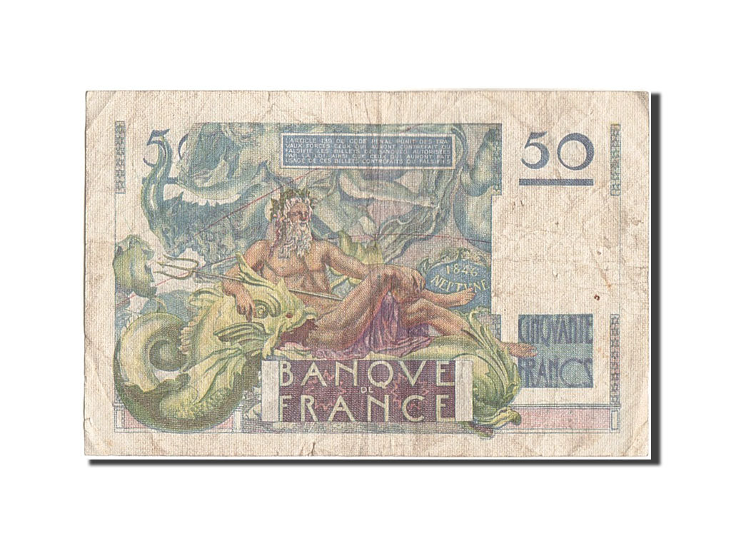 Banconote, Francia, 50 Francs, 50 F 1946-1951 ''Le Verrier'', 1946, 1946-05-31