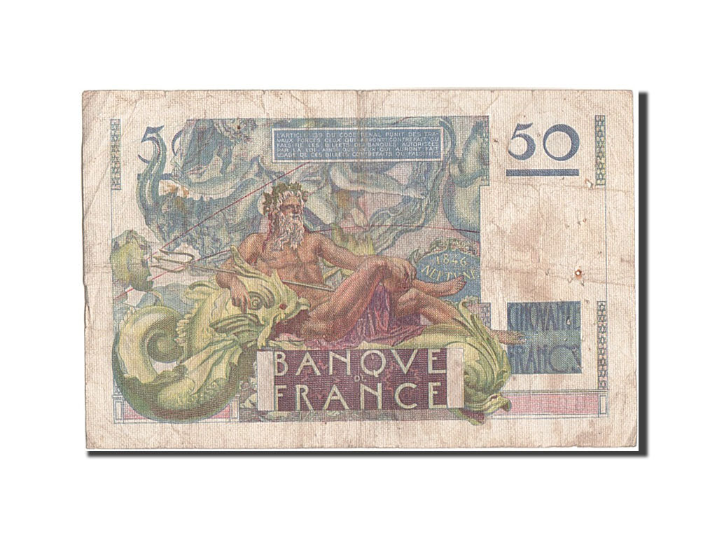 Banknote, France, 50 Francs, 50 F 1946-1951 ''Le Verrier'', 1946, 1946-05-16