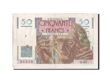 Geldschein, Frankreich, 50 Francs, 50 F 1946-1951 ''Le Verrier'', 1947