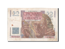France, 50 Francs, 50 F 1946-1951 ''Le Verrier'', 1947, KM:127b, 1947-03-20,...