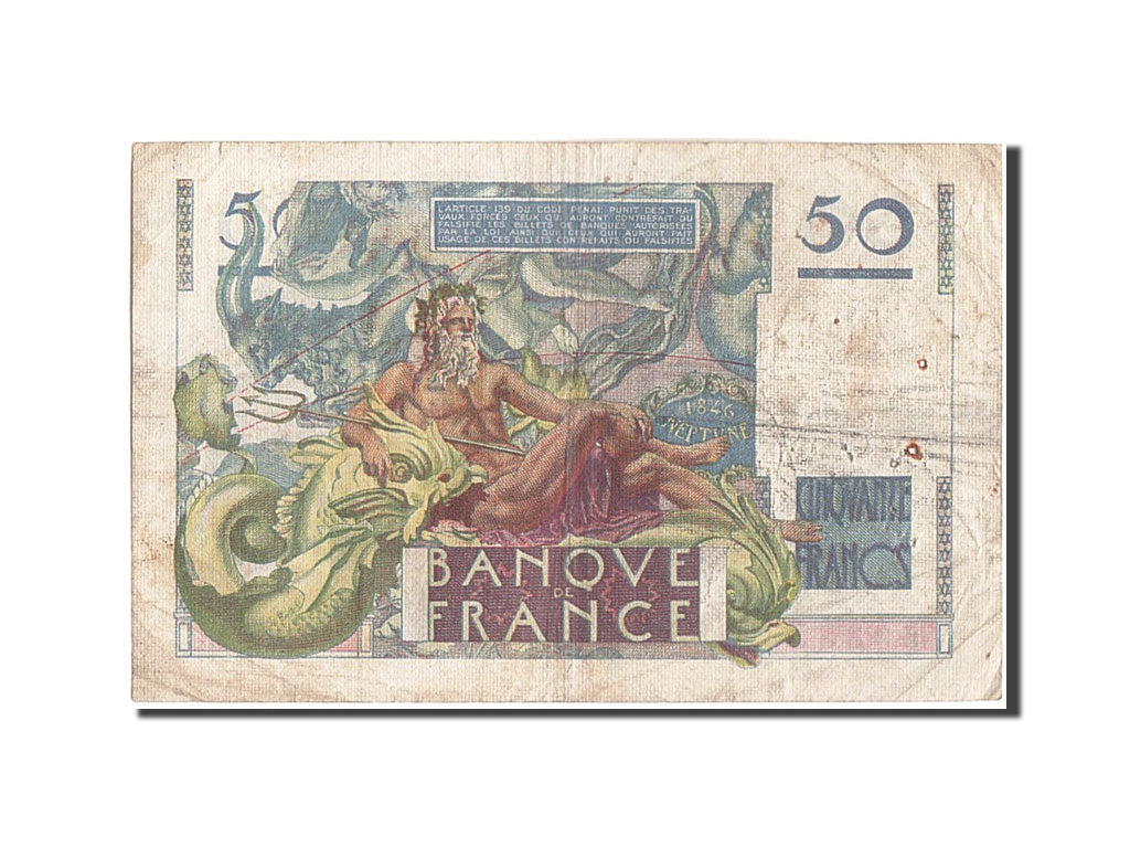 Banconote, Francia, 50 Francs, 50 F 1946-1951 ''Le Verrier'', 1946, 1946-05-31