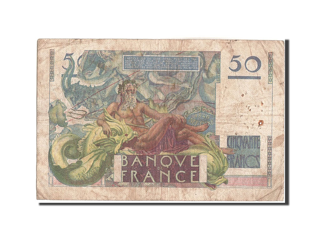 Billete, Francia, 50 Francs, 50 F 1946-1951 ''Le Verrier'', 1946, 1946-05-02
