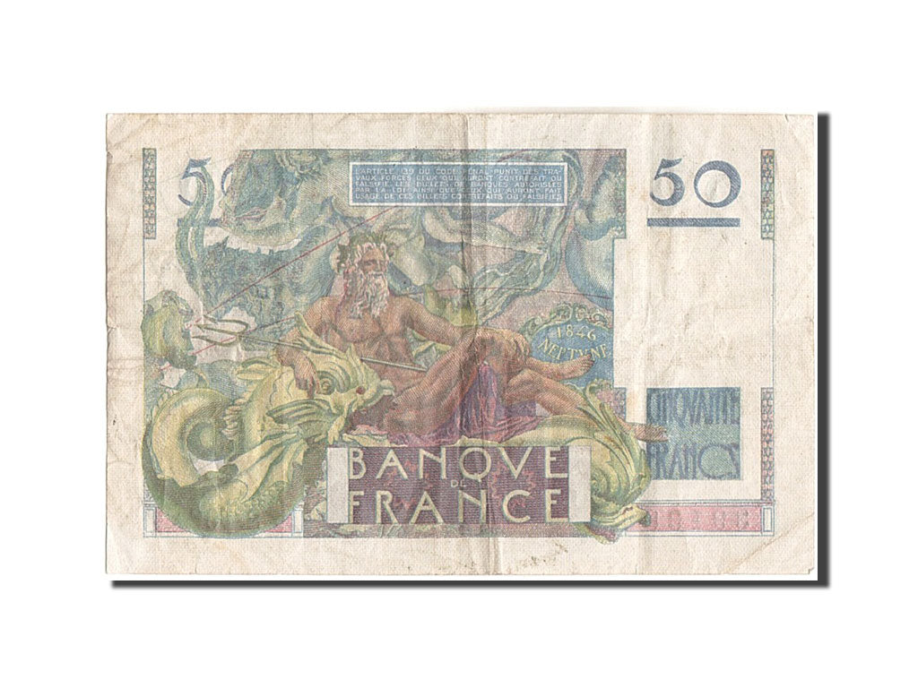 Billete, Francia, 50 Francs, 50 F 1946-1951 ''Le Verrier'', 1950, 1950-08-24