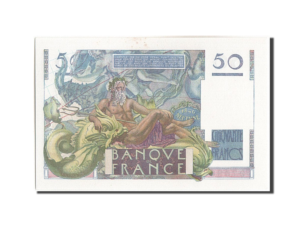Banconote, Francia, 50 Francs, 50 F 1946-1951 ''Le Verrier'', 1948, 1948-04-08