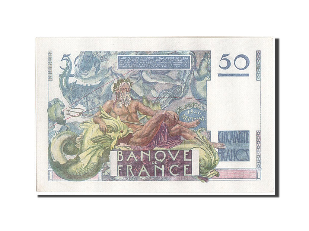 France, 50 Francs, 50 F 1946-1951 ''Le Verrier'', 1946, KM:127a, 1946-05-02,...